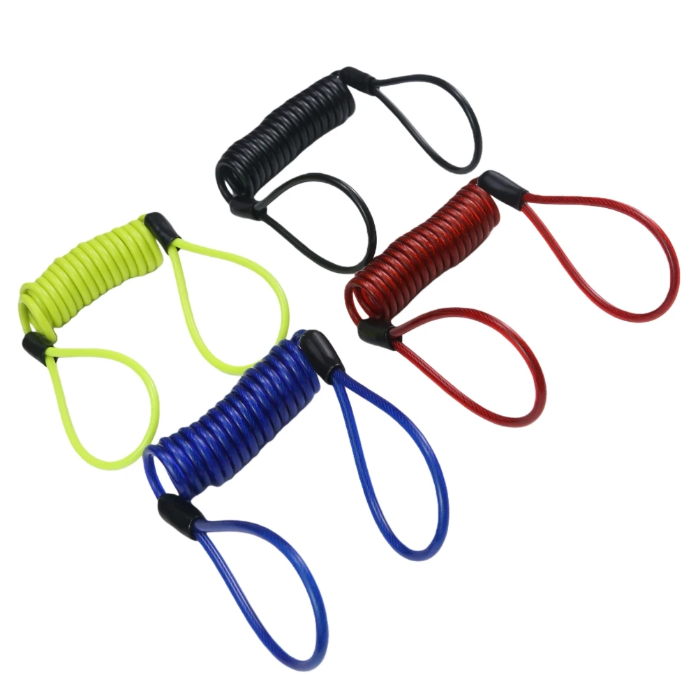 120cm Anti Theft Warning Spring Cable High Flexibility For Motorcycle Scooter Disc Lock Connection