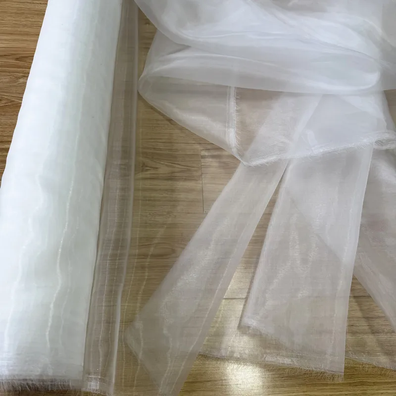 Tessuto di rete di nylon trasparente fatto a mano design fai da te abito da sposa gonna supporto tessuto rigido per abito da sera in rete dura
