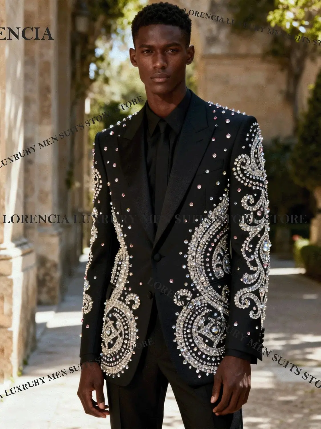 

Красивый индивидуальный дизайн с бриллиантами, африканские мужские костюмы, блестящие свадебные смокинги, тонкие Ropa hombre, комплекты из 3 предметов, мужские пиджаки для жениха