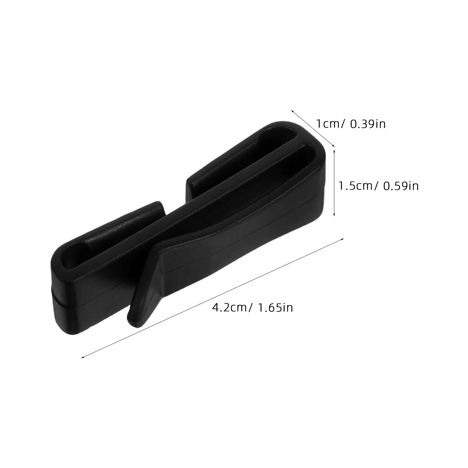 Strap Buckle Clip Webbing Keeper Tactical Belt Fastener for Outdoor Backpack Hunting Gear System 38Mm Black Web