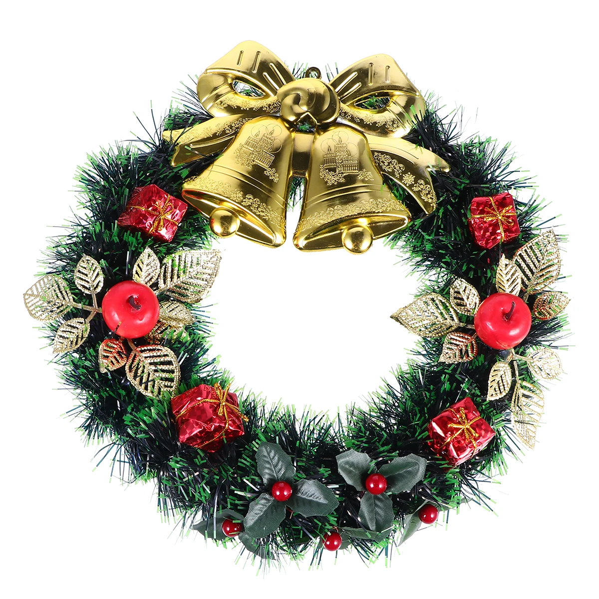 

1pc Christmas Bell Style Door Decorations Xmas Wreath Hanging Ornaments For Indoor Outdoor Party Wall Decor Xmas Door Wreath