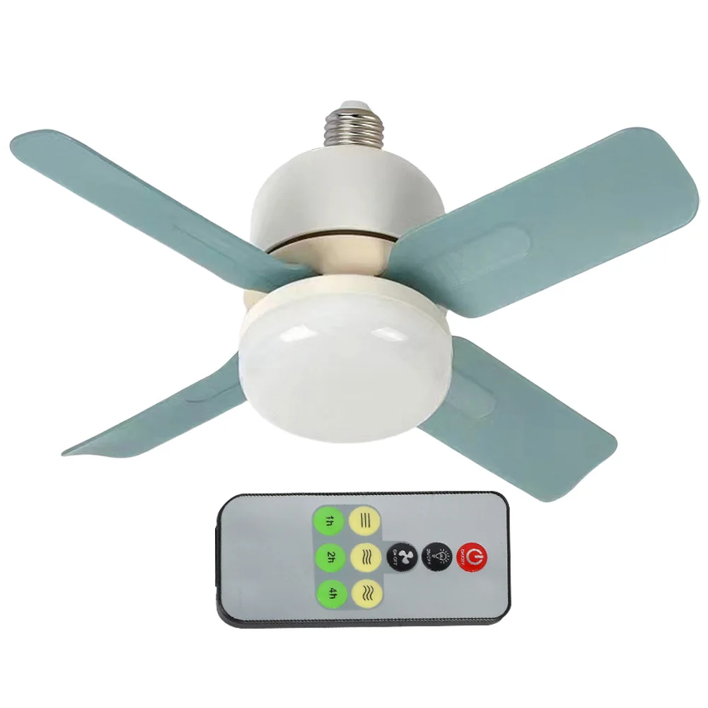 E27 Socket Ceiling Fan Light with Remote Control 14W LED Replacement Light Bulb/Ceiling Fan Dimmable for Garage Kitchen Bedroom