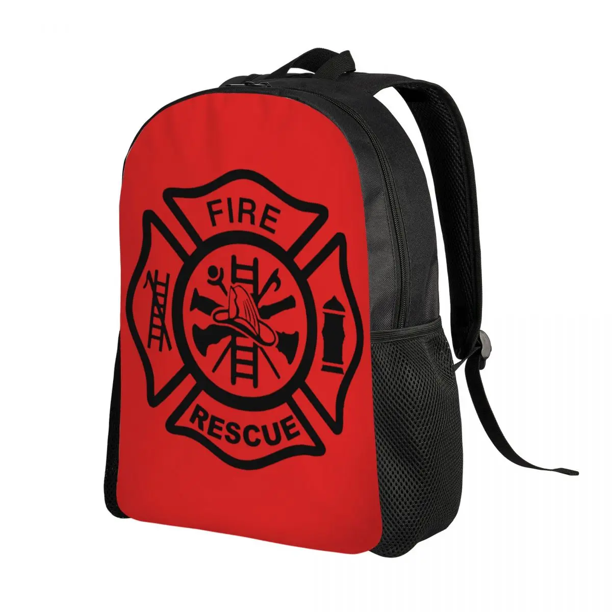 Custom Fire Rescue Firefighter Backpack Women Men Casual Bookbag for College School Fireman Bags