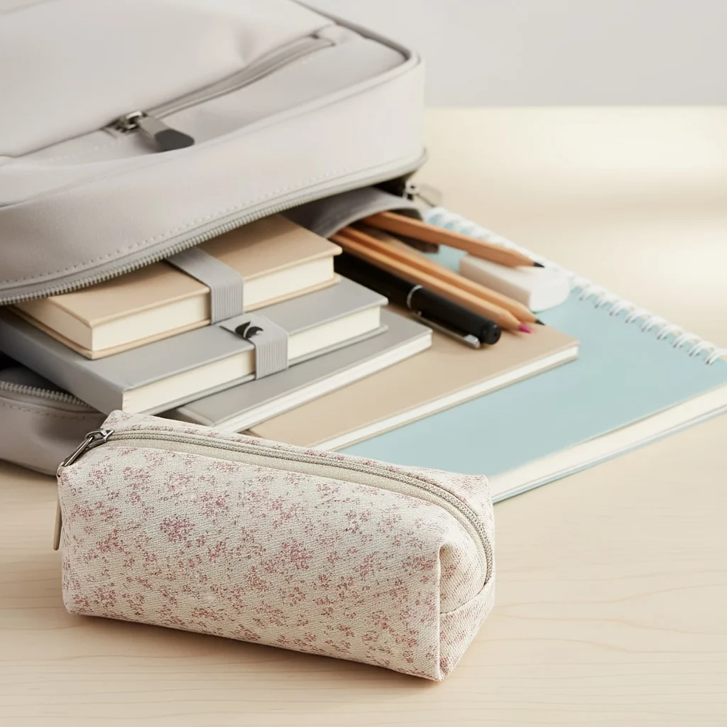 This fresh and delicate floral pen case and floral makeup bag are perfect for storing stationery and cosmetics