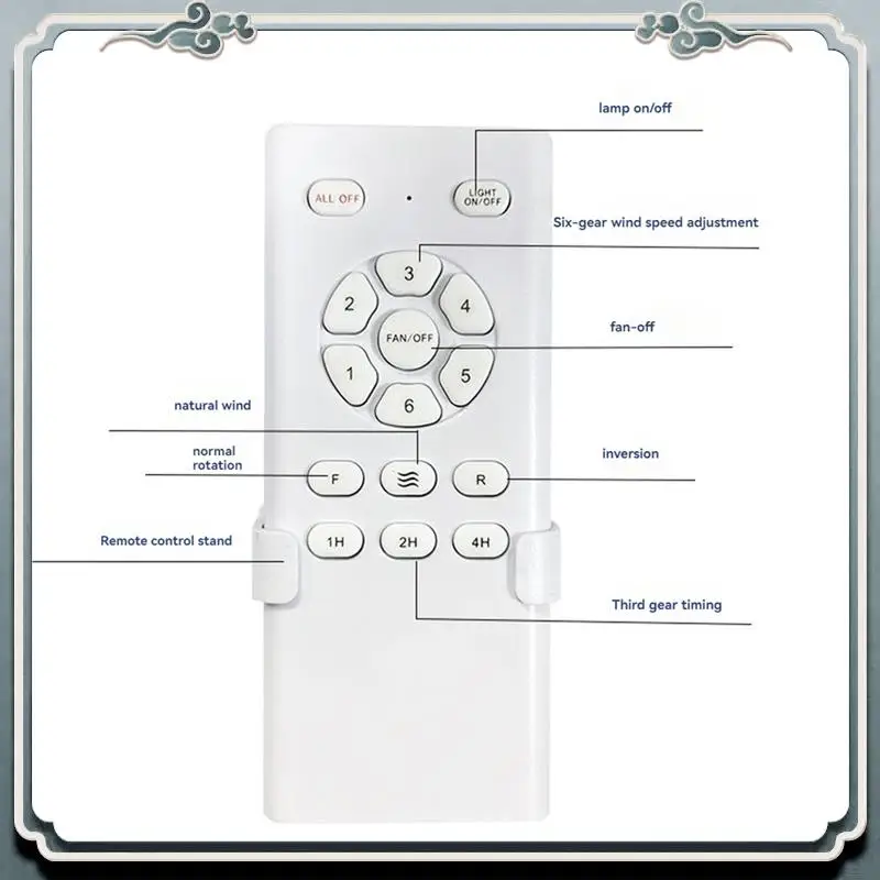 Frequency Conversion Ceiling Fan Remote Control Kit 6 Speed High Voltage Receiver Light Controller For Ceiling Fan Light