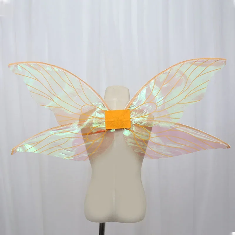 Dorosłe dzieci Sheer Butterfly Angel Elf Wings Boże Narodzenie Halloween Świąteczne kostiumy do makijażu Cosplay Performance Props