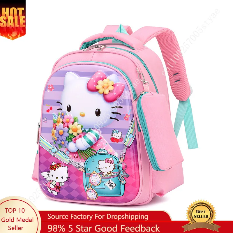 

Школьный рюкзак Sanrio, комплект из двух предметов, пенал, детский рюкзак с жестким корпусом и рисунком, сверхлегкий, большой вместимости