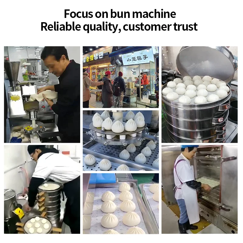 Professional Manufacture Touch Screen Style Steamed Stuffed Bao Bun Machine