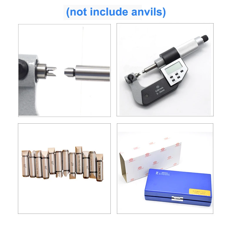 0-25mm 25-50mm Digital Screw Thread Micrometers with double measuring forces