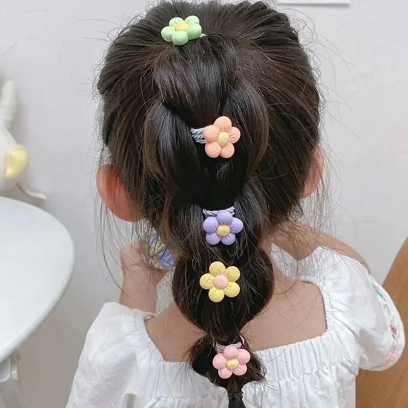 580Pcs Hair Accessories Set for Girls Candy Colors Elastic Hair Ties Children Ponytail Holders Rubber Band Baby Cute Headband