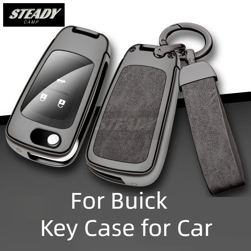 

New Zinc Alloy Leather Car Smart Remote Key Case Cover For Buick Encore Shell Automotive Keychain Accessories Car-Styling