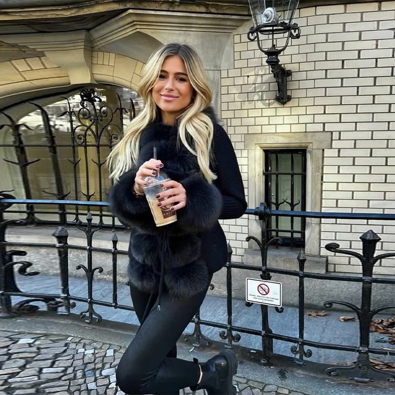 

Элегантная вязаная куртка в стиле ретро, осенняя женская верхняя одежда, модная шикарная повседневная женская уличная уютная одежда