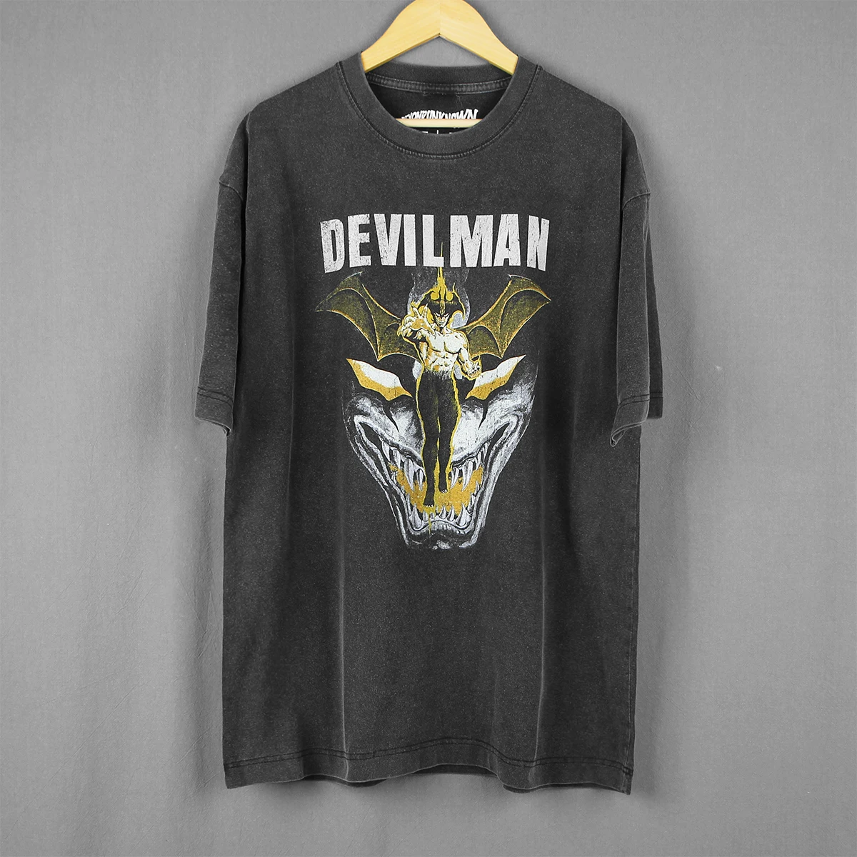 Devilman T-Shirt Japanese Anime Go Nagai Violence Jack Mazinger Z Getter Robo Men  Washed Long Sleeves Cotton Tee Shirt