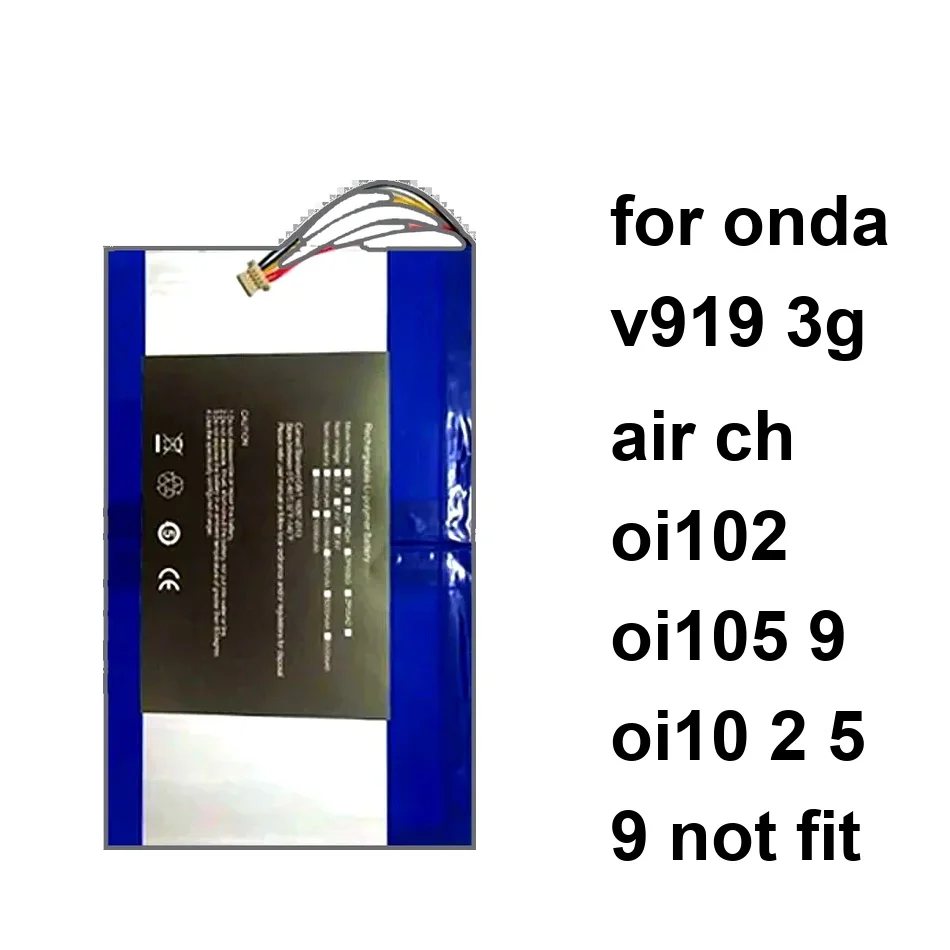 

Laptop Battery For Onda V919 3G Air CH OI102 OI105 9 OI10 2 5 9 Fit warranty + track NO