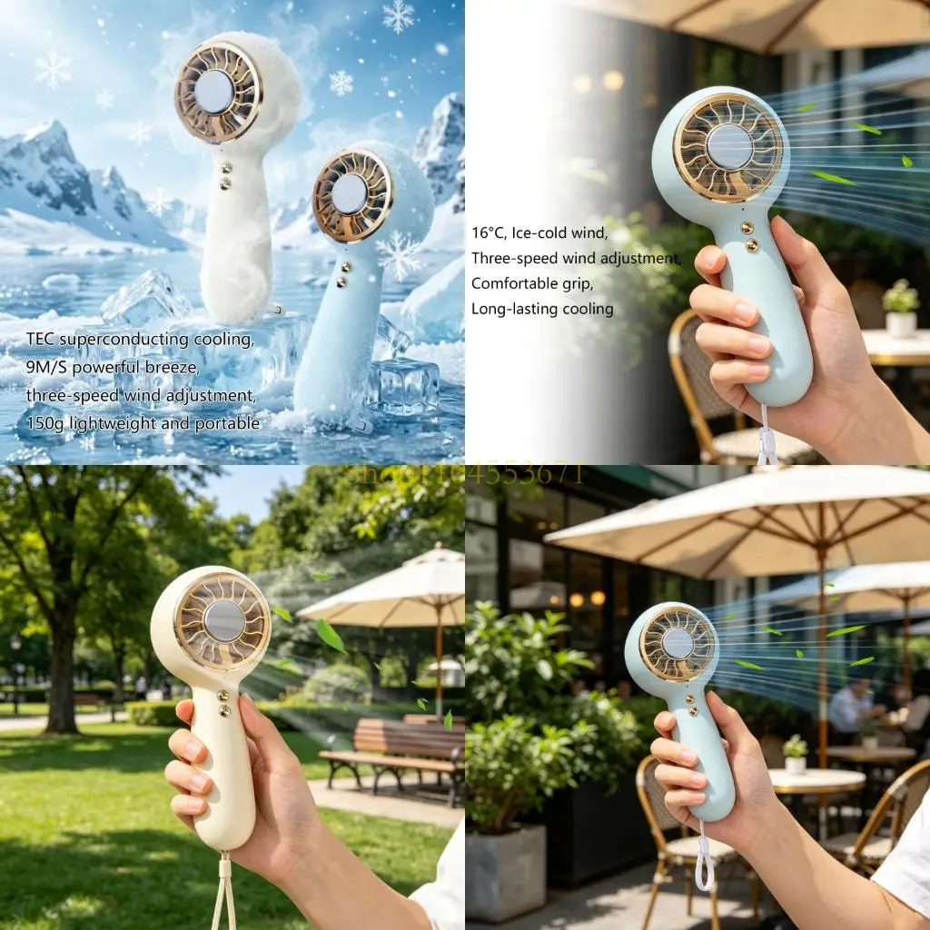 Best Seller Rechargeable Handheld Fan 2000mAh USB Powered Multiple Use in Any Setting