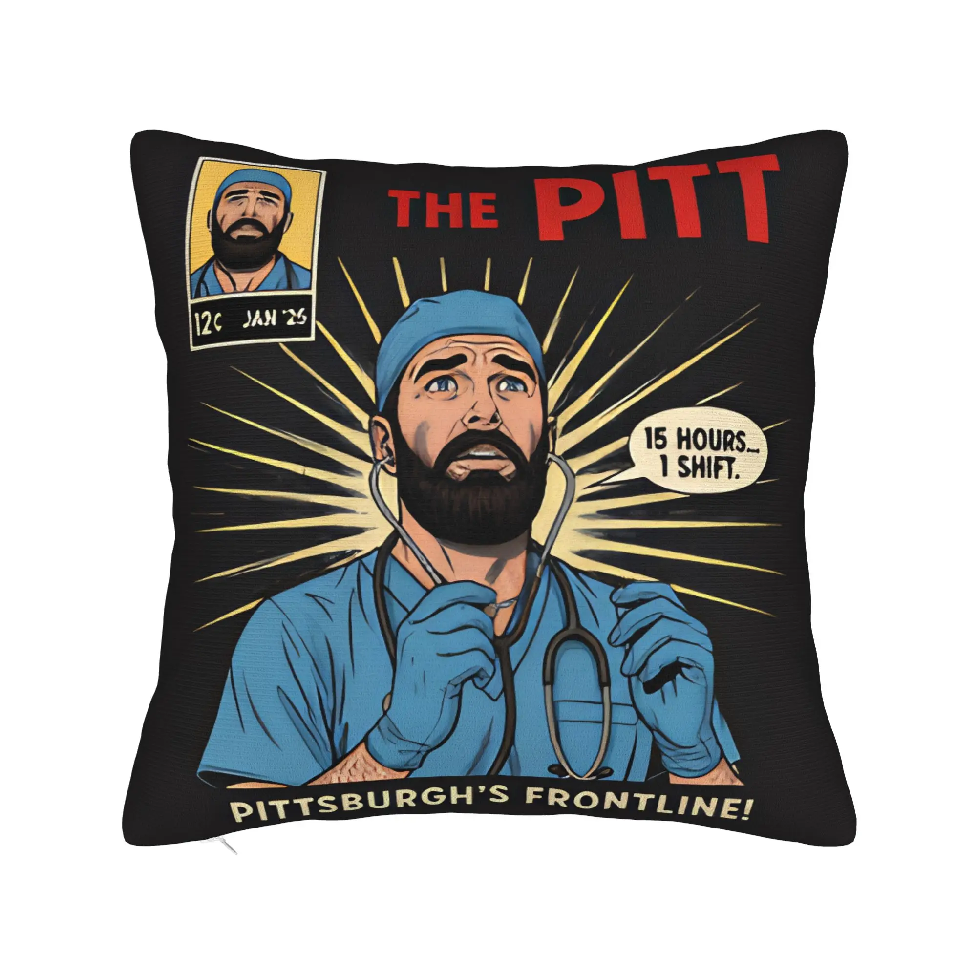 Pittsburgh Trauma Medical Center Pillow Case  Comfy Pillow Cover For Office Car Home Decor Funny Cushion Cover