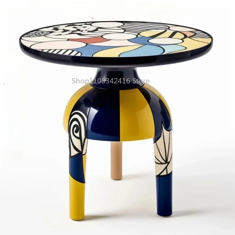Modern Minimalist Corner Side Table, Lightweight Art Decor for Living Room Sofa Nordic Daily Home Use