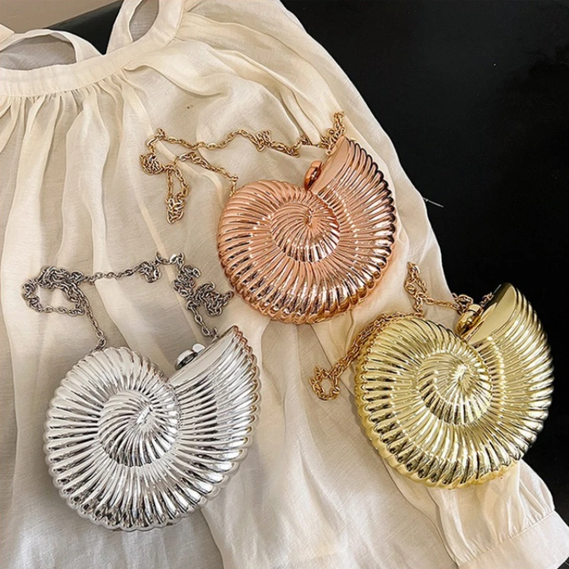 

New Conch Shaped Women's Banquet Bag, Single Shoulder Crossbody Bag, Fashion Trendy Bag, Versatile Decorative Bag