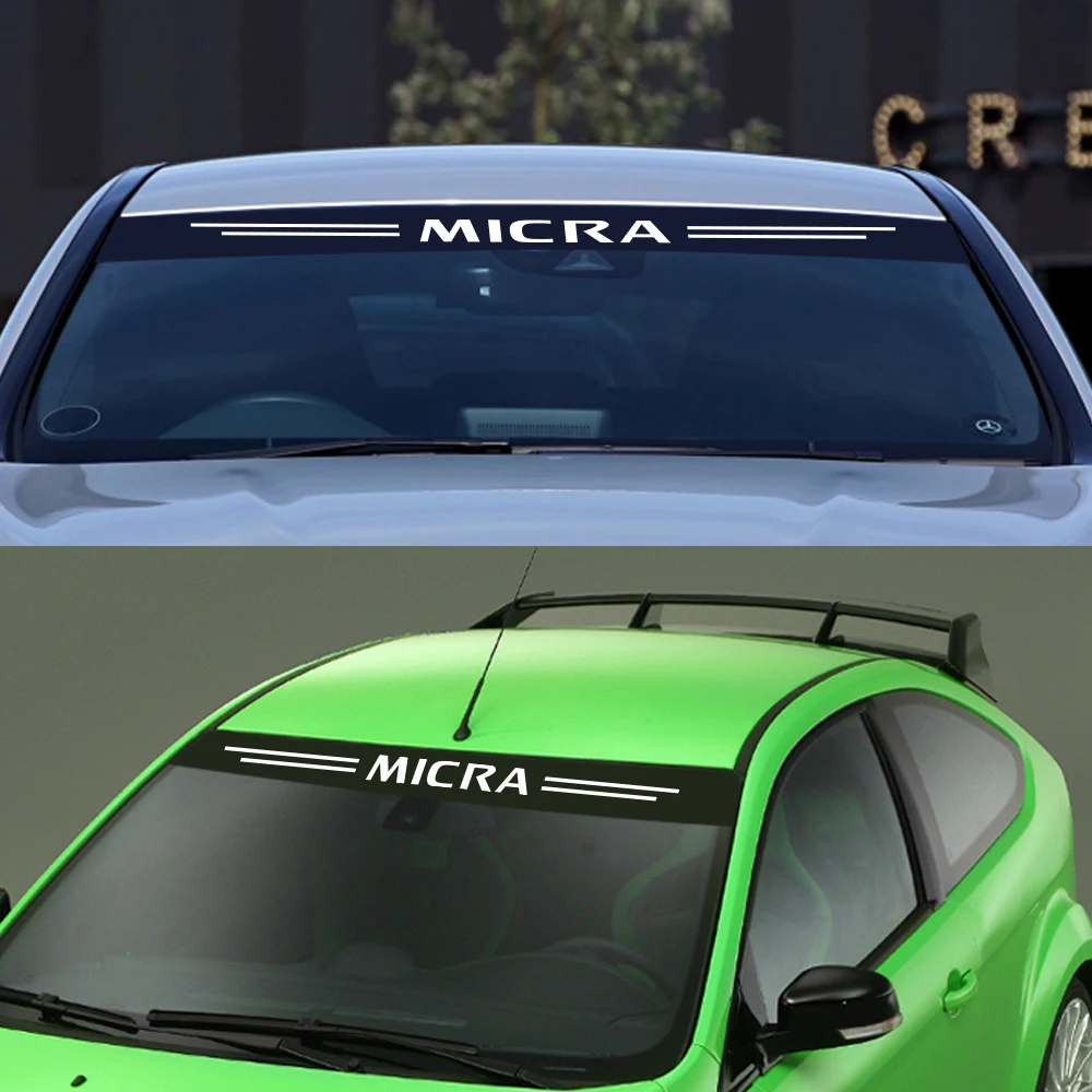 Car Front Window Windshield Sunshade Stickers Windscreen Cover Decals Decoration Auto Accessories For Nissan Micra K12 K14 K11