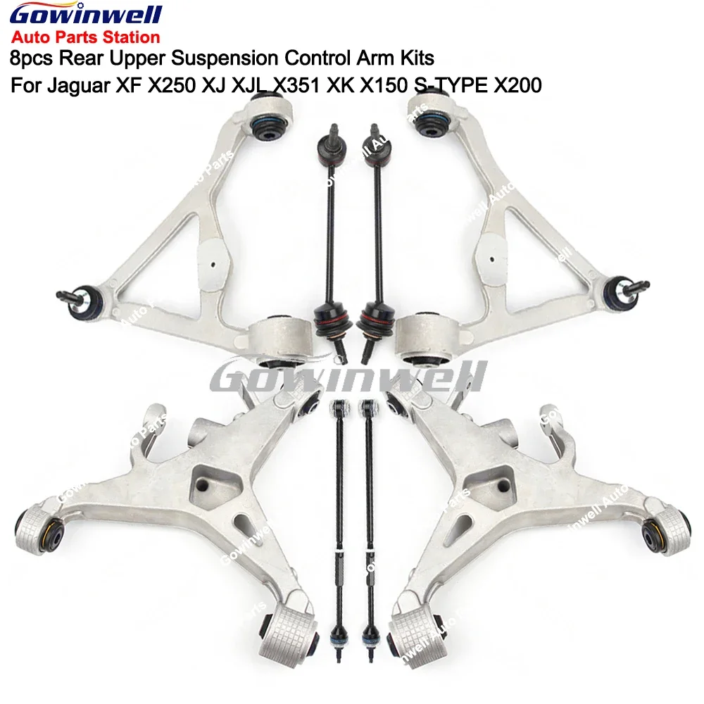 

8pcs Rear Suspension Control Arm Stabilizer Link Tie Rod for Jaguar XF X250 XJ XJL X351 XK X150 S-TYPE X200 C2D25221 C2P13877