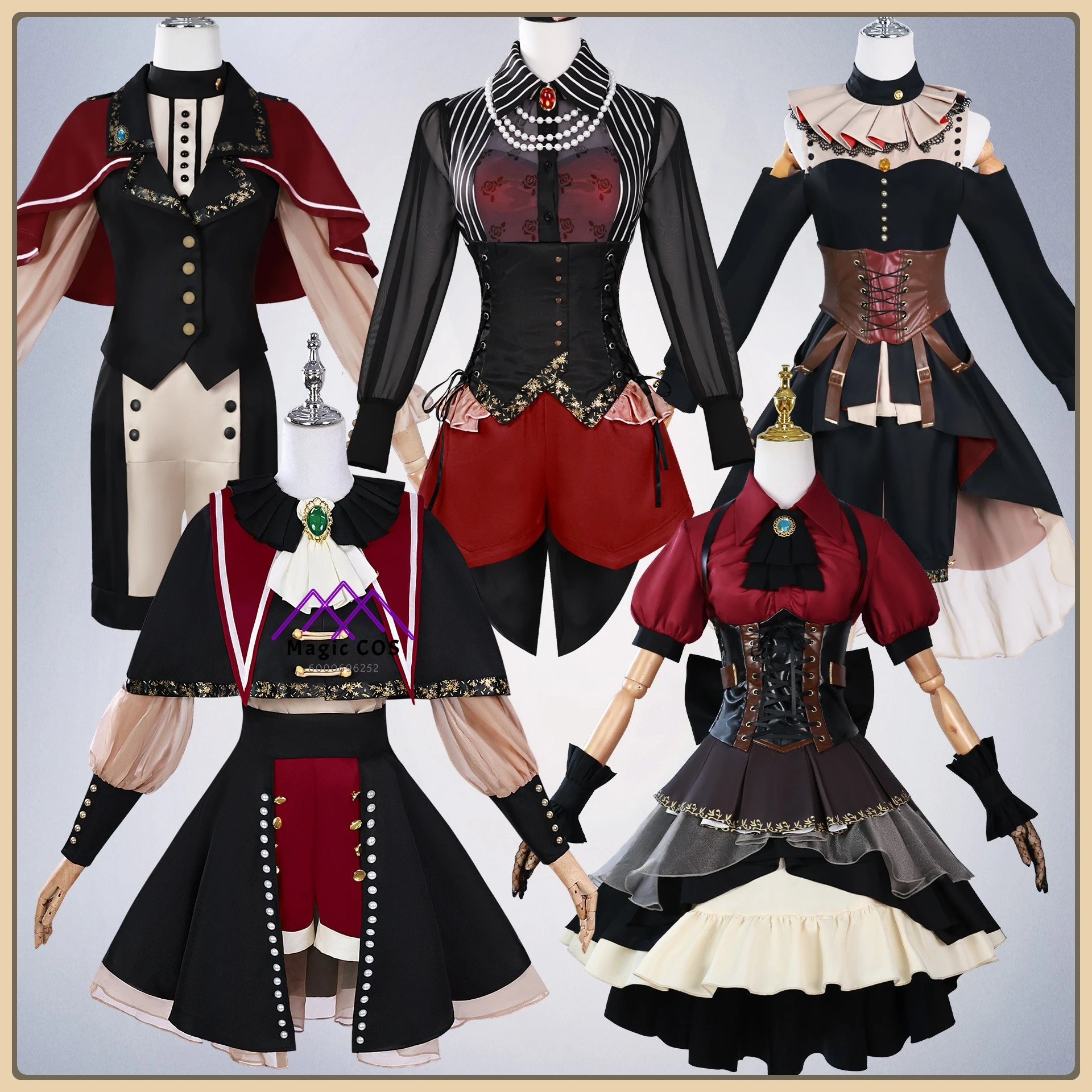 

Anime Ave Mujica (Song of Dolls) Mishina Hatsuka Cosplay Costume Gothic Stage Outfit Full Set High Quality Role Playing Clothes