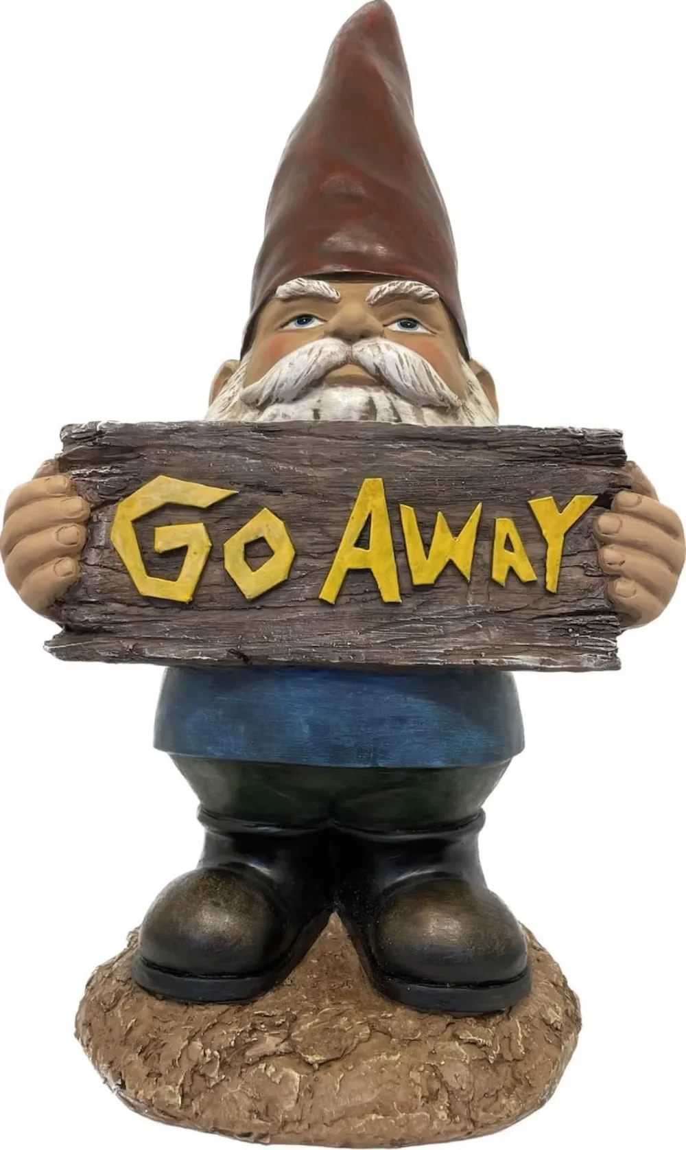 Go Away Gnome Sign - Garden Gnome Yard Sign, Funny Front Porch Decoration, Cabin Decoration for Outdoors