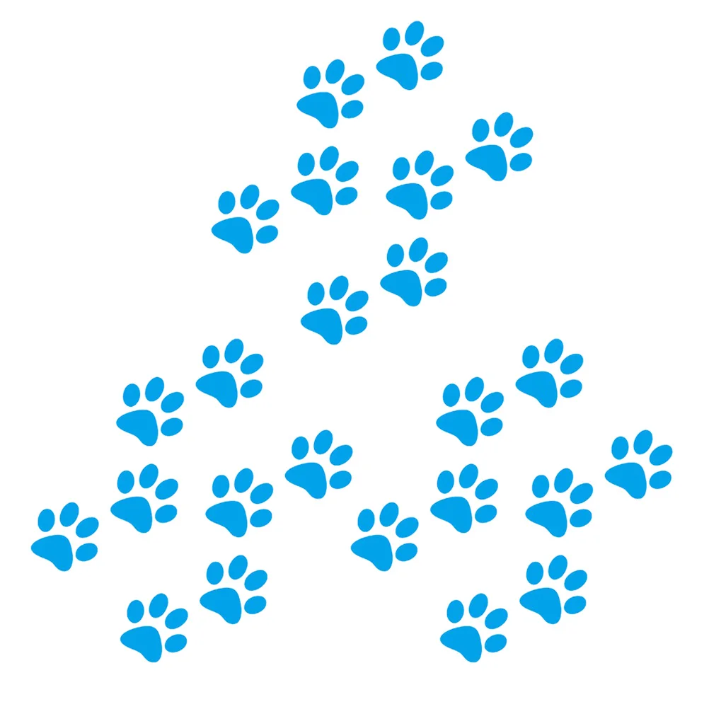 

24pcs Cat Footprint Sticker Premium Pvc Decal For Auto Body Window Decoration Car Decorative Sticker Car Body Decor