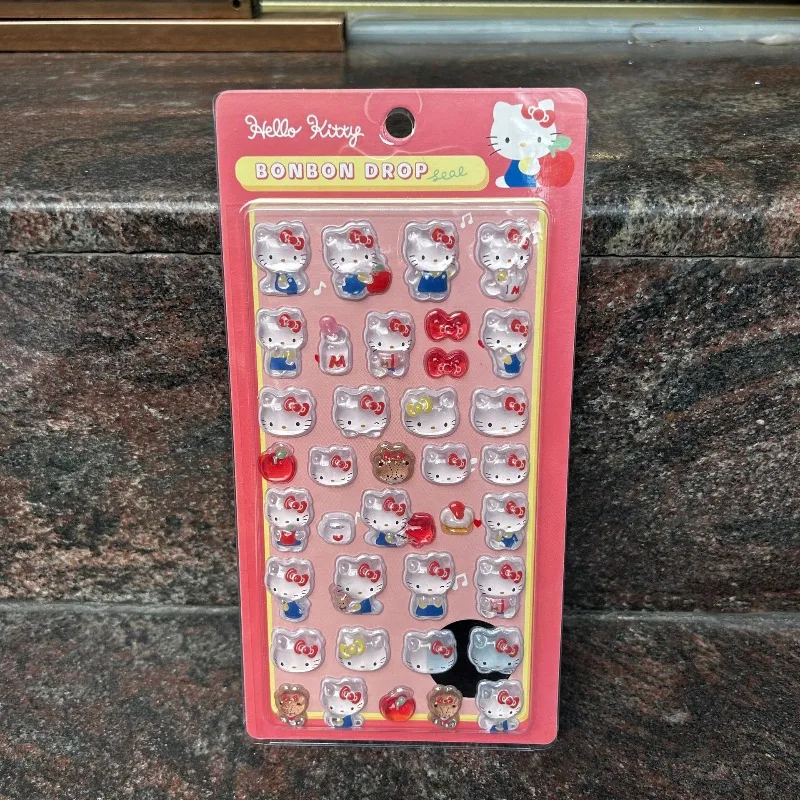 

Cute Hello Kitty 3D Relief 3D Sticker Children Toy Cartoon Anime Girl Gifts Women Accessories Desktop Doll Decoration Wholesale