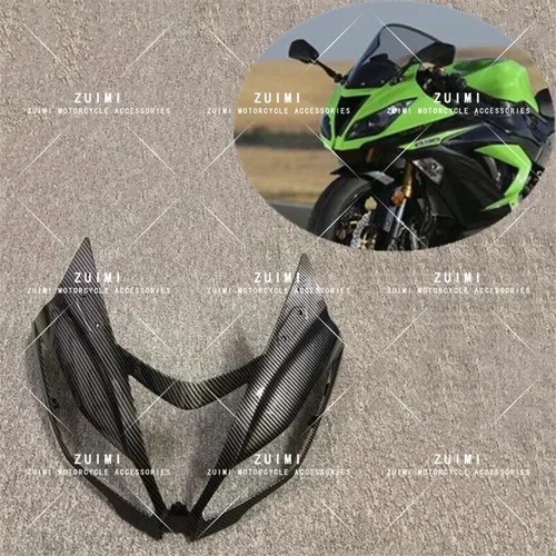 Dla Kawasaki Ninja ZX6R ZX363 2013-2018 przedni reflektor z włókna węglowego