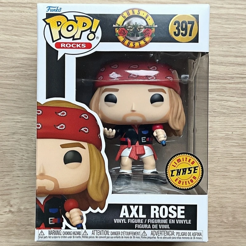 Guns N' Roses Axl Rose Chase Limited Edition #397 Funko Pop Rocks Vinyl Figure Music Collectible Model Desktop Ornament Toy Gift