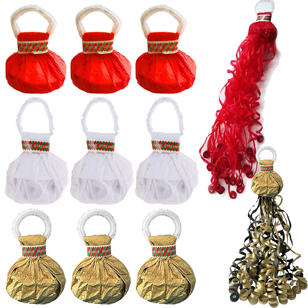 1-50 Pcs Red Brown Streamers Poppers Paper Confetti Hand Throw Confetti Streamer Wedding  Engagement Birthday Party Decorations