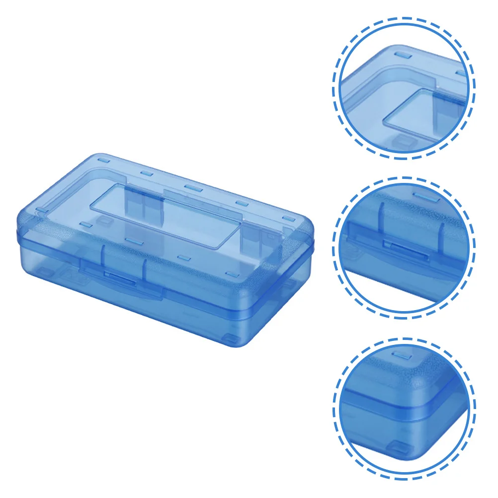 Plastic Pencil Case Large Capacity Pen Organizer Portable Pencil Storage Box for Kids Students School Stationery