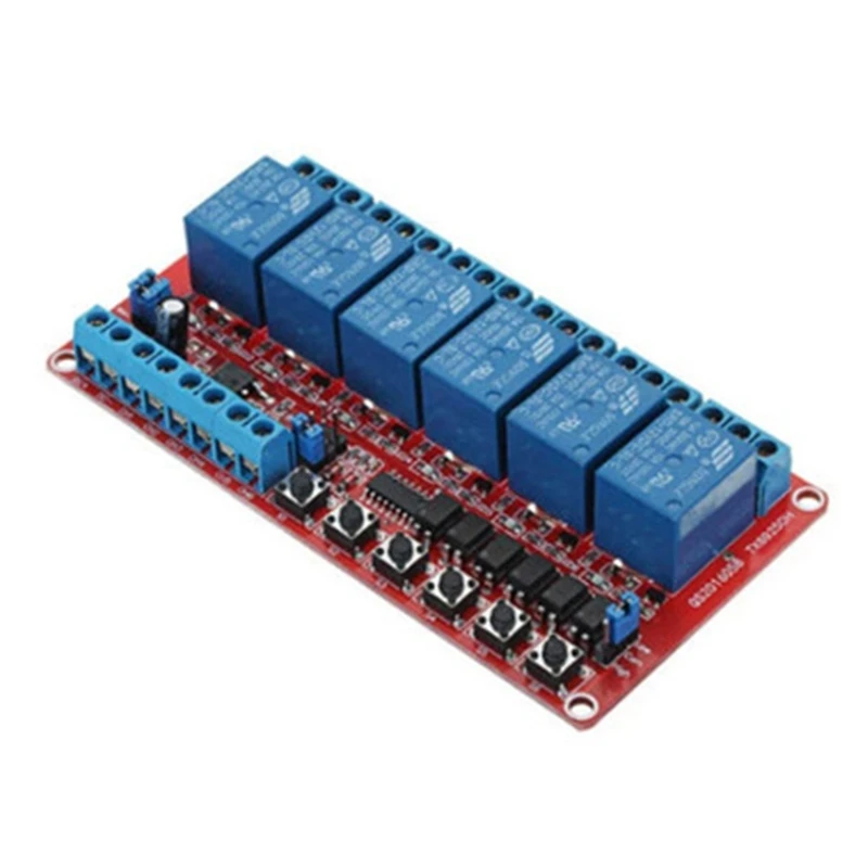 12V 6 Channel Relay Module Self-Lock Interlock Relay High Low Trigger Relay Module 3 In 1