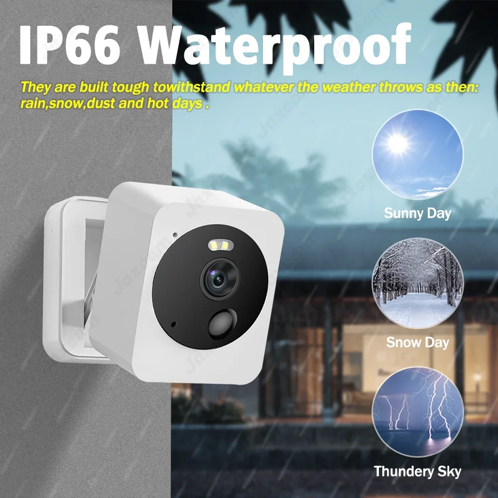 5mp wifi hd mini câmera ip à prova dwaterproof água ao ar livre indoor bloco sem fio segurança humano detectar cctv vigilância câmera ip tuya inteligente