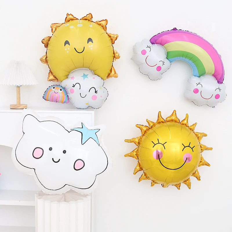 DIY Birthday Party Decor Balloons Sun Clouds Moon Rainbow kindergarten Children\'s Gift Baby Shower Christmas Ornament Balloon