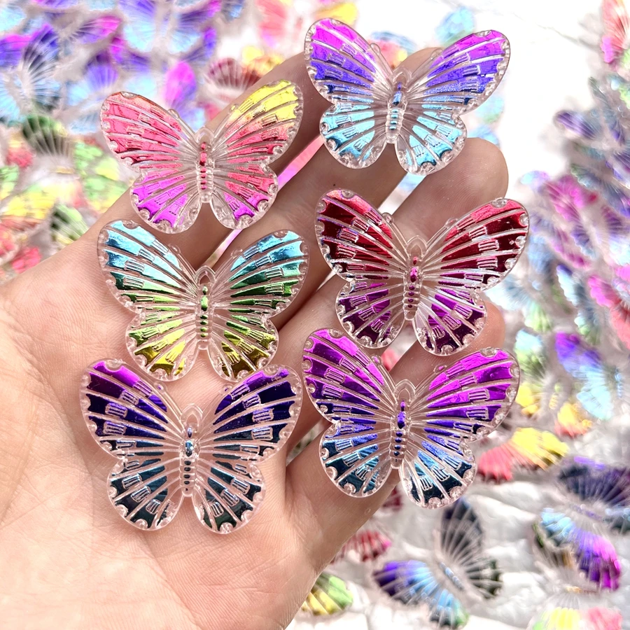 

10 шт. смешанные Очаровательные Подвески в виде бабочек, украшения для волос своими руками, аксессуары для волос, украшение для дома, бабочки