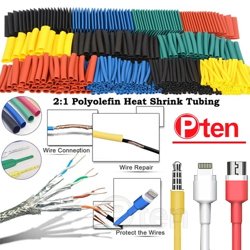 1:2  Ratio Heat shrink Tubing Thermoresistant Tube Heat Shrink Wrapping Kit Electrical Connection Wire Cable repair Insulati