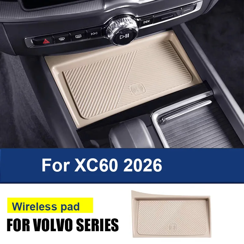 

Модель 2026, для Volvo XC60, беспроводная зарядная панель, силиконовая накладка, модификация салона автомобиля, пылезащитная, водонепроницаемая, противоскользящая накладка