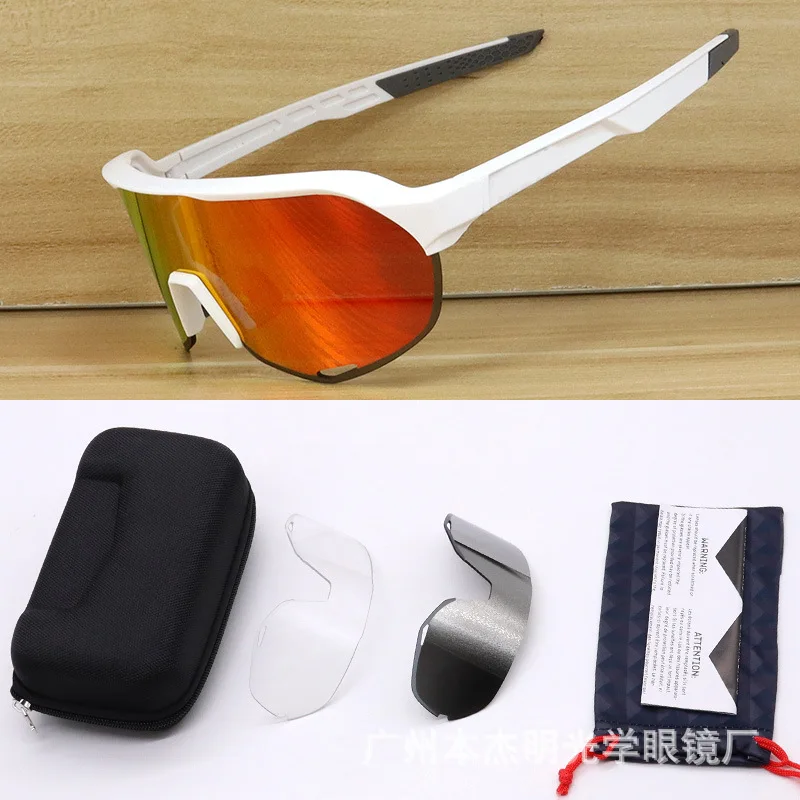 Óculos De Sol Para Esportes Ao Ar Livre, Mountain Bike Glasses, Road Bike Cycling Gear, 3 Lentes