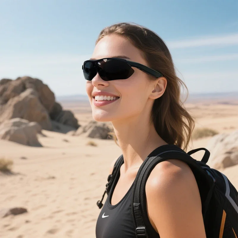 HANXING QY-pro03 الرياضة في الهواء الطلق ركوب الدراجات نظارات بلوتوث حماية من الأشعة فوق البنفسجية الاستماع إلى الموسيقى الاتصالات الذكية نظارات