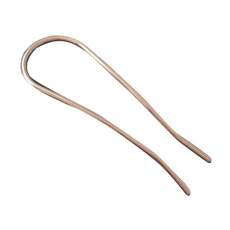 Simple Versatile Metal Gold Hair Sticks Headdress Fashion Trend U-Shaped Large Hairpin for Women Vacation Hair Accessory