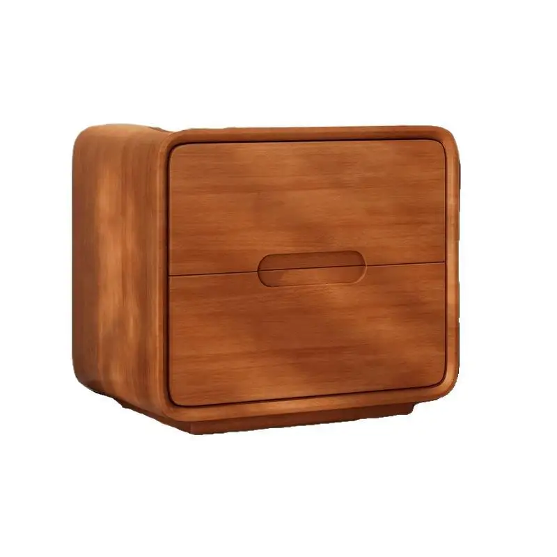 

solid wood bedside table, simple modern household bedroom, bedside locker, small apartment