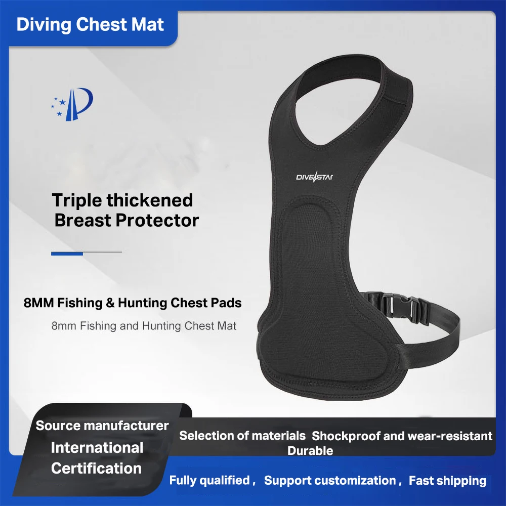 Men Women Neoprene Chest Protection Loading Pad Mat Diving Vest Top for Scuba Spearfishing Spearguns Spear Fishing Hunting