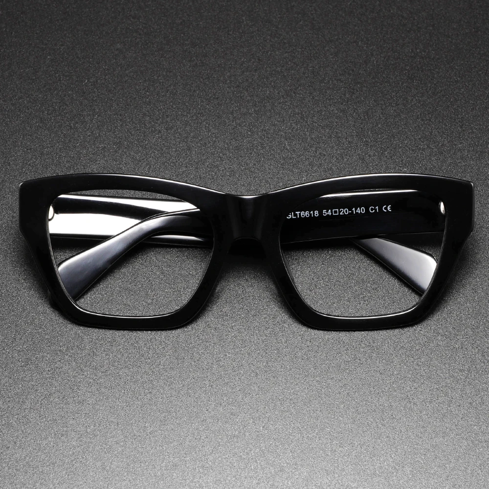 

Thicken Acetate Glasses Frame Vintage Cat Eyes Customize Myopia Prescription Optical Eyeglasses Frame Retro Luxury Brand Eyewear
