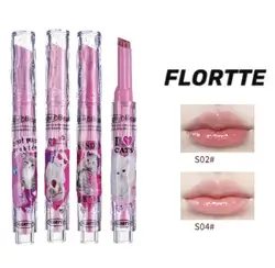 FLORTTE Lip Honey Fine Sparkling Lipstick Mirror Gloss I Am Super Beauty Series Melting Balm Solid Lip Glaze Kawaii Cosmetics