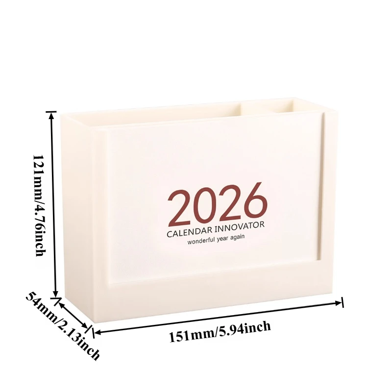 2026 Desk Calendar Gift Box Creative Customization Multifunctional Minimalist Desktop Decor Office Organizer Pen Holder Calendar