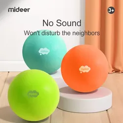 Mideer 18cm 20cm Bouncing Mute Ball Indoor Silent Basketball Soft Pu Ball Size 3 Size 5 Sports Toy Silent Sponge Basketball