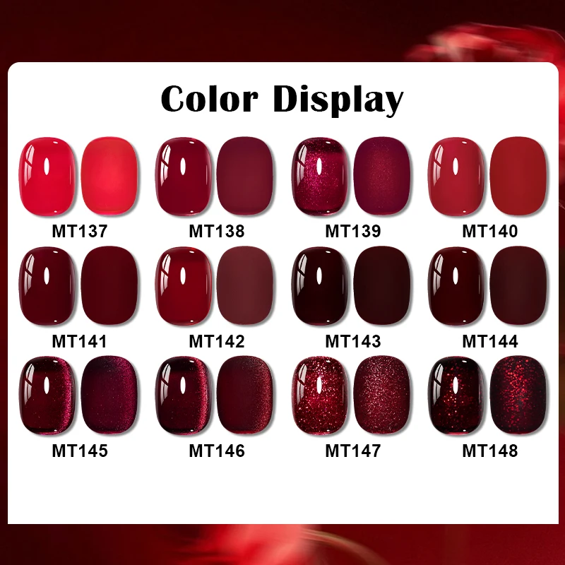 7ml Red Christmas Gel Nail Polish Starter Red Cat Magnetic Soak Off Semi Permanent Nail Gel Polish Suitable For All Seasons
