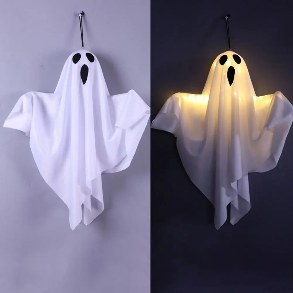 مضيئة هالوين معلقة شبح وامض تأثير متوهج هالوين شنقا زخرفة العائمة مع أضواء الجنية LED شبح #4