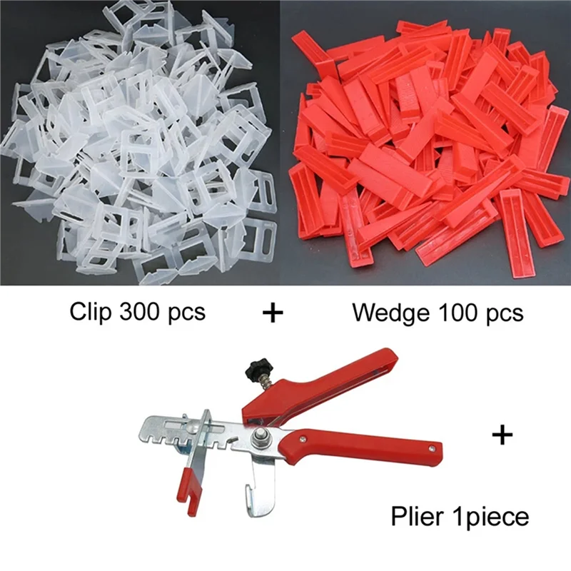 A64K 1203Pcs Tile Leveling System 2Mm 900Pcs Clips+300Pcs Wedges +3Piece Plier Plastic Tiling Tools Tile Spacer